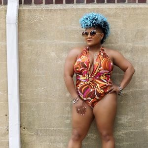 💜 Gottex Funky Print One Piece Swimsuit